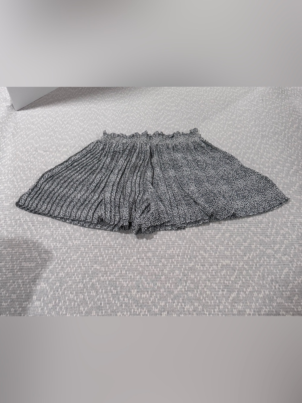 Promesa Black & White Animal Print/Polka dot Pleated Skort Shorts Size Large